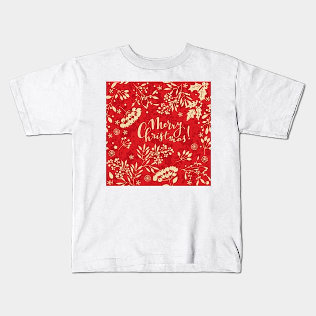 Merry Christmas Kids T-Shirt by NataliiaKu